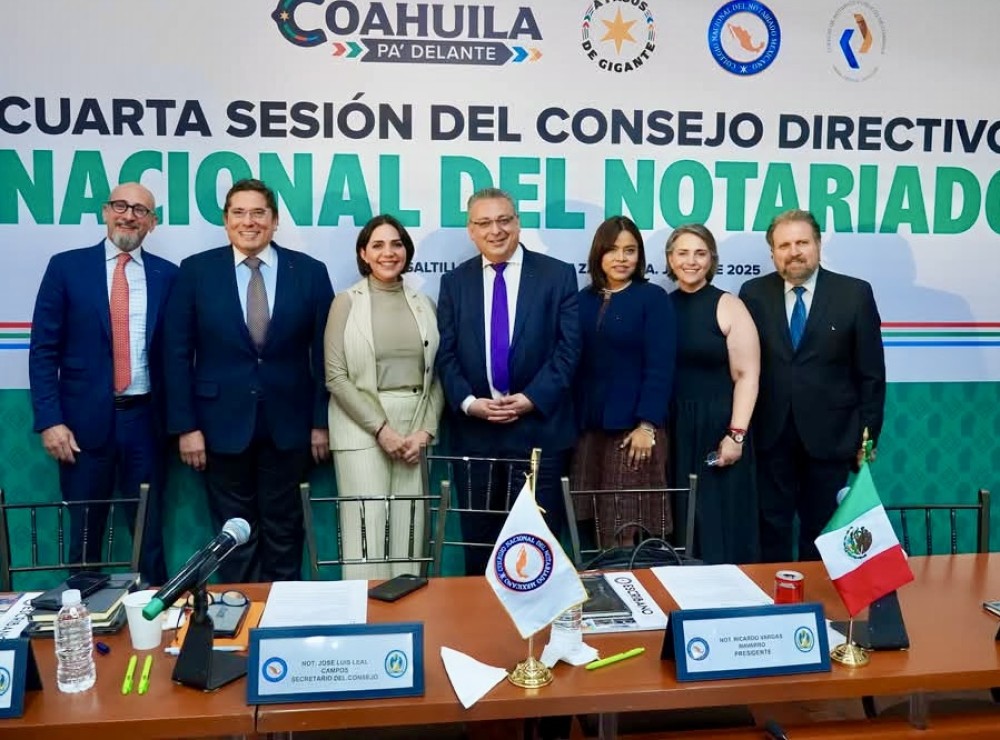 En la Cuarta Sesión del Consejo Directivo del Colegio Nacional del Notariado Mexicano, se informa de avances en plataforma digital